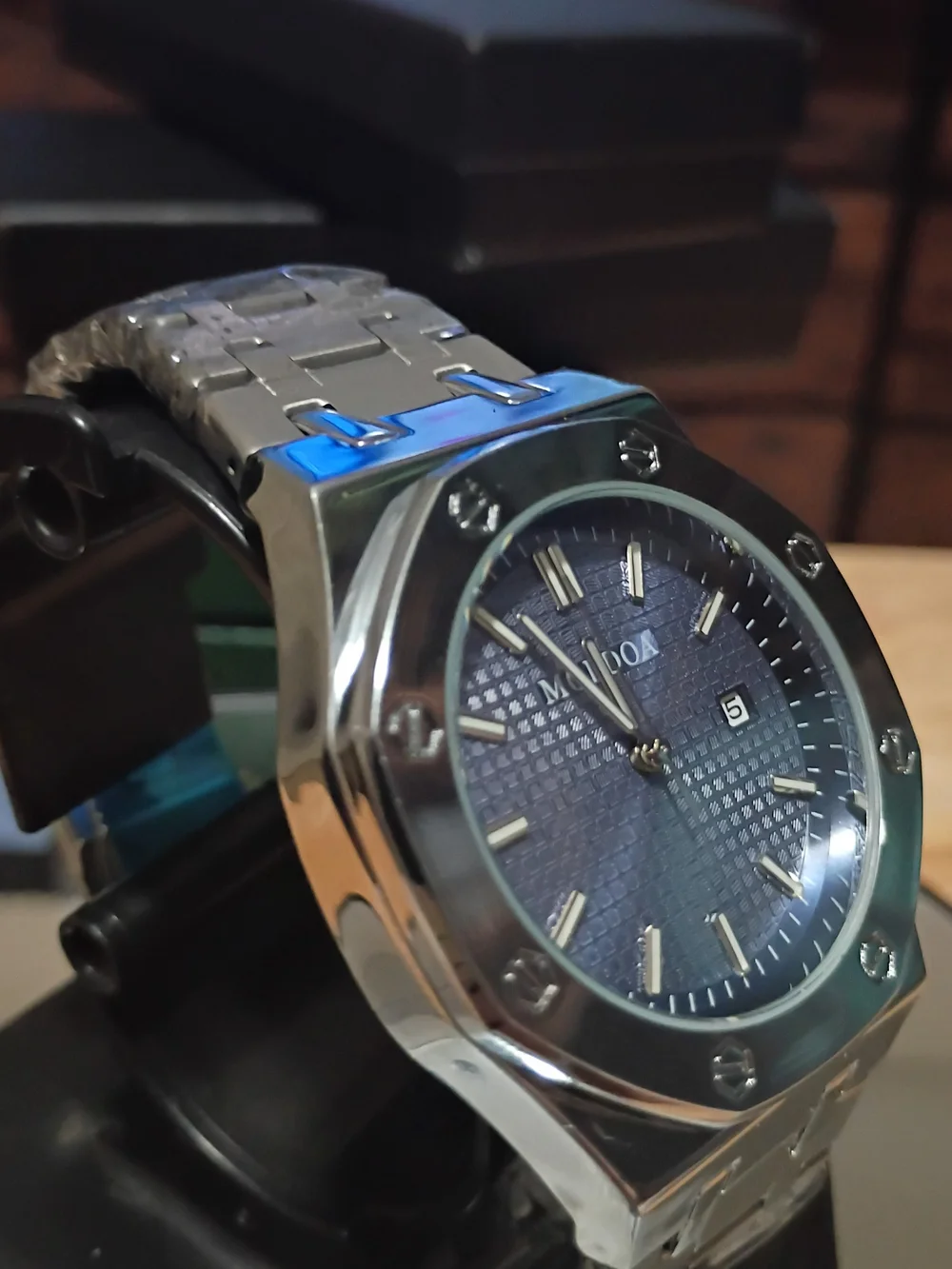 Men's Blue Dial Stainless Steel fully automatic Watch -